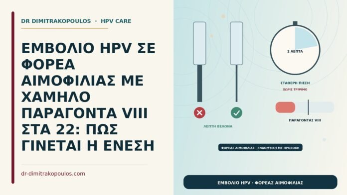 εμβόλιο HPV σε φορέα αιμοφιλίας