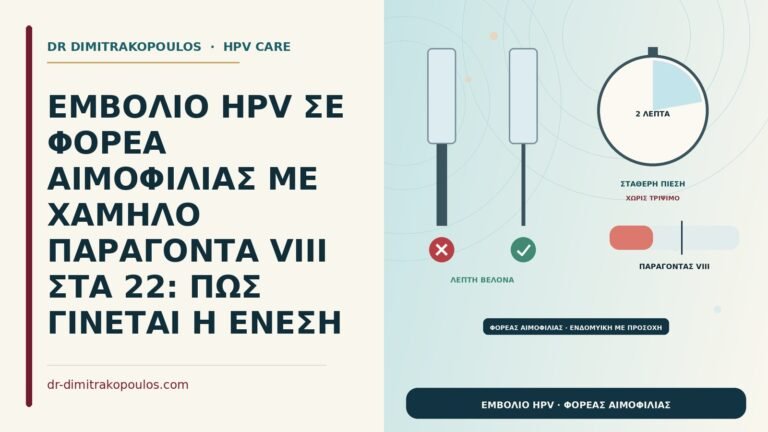 εμβόλιο HPV σε φορέα αιμοφιλίας