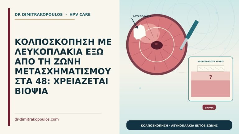 λευκοπλακία έξω από τη ζώνη μετασχηματισμού