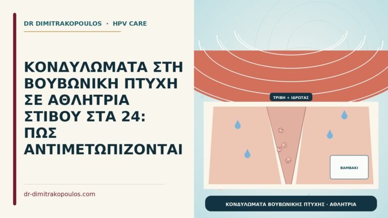 κονδυλώματα στη βουβωνική πτυχή αθλήτριας
