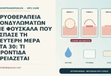 ΚΡΥΟΘΕΡΑΠΕΙΑ ΚΟΝΔΥΛΩΜΑΤΩΝ ΜΕ ΦΟΥΣΚΑΛΑ ΠΟΥ ΕΣΠΑΣΕ ΤΗ ΔΕΥΤΕΡΗ ΜΕΡΑ ΣΤΑ 30: ΤΙ ΦΡΟΝΤΙΔΑ ΧΡΕΙΑΖΕΤΑΙ σπασμένη φουσκάλα μετά κρυοθεραπεία