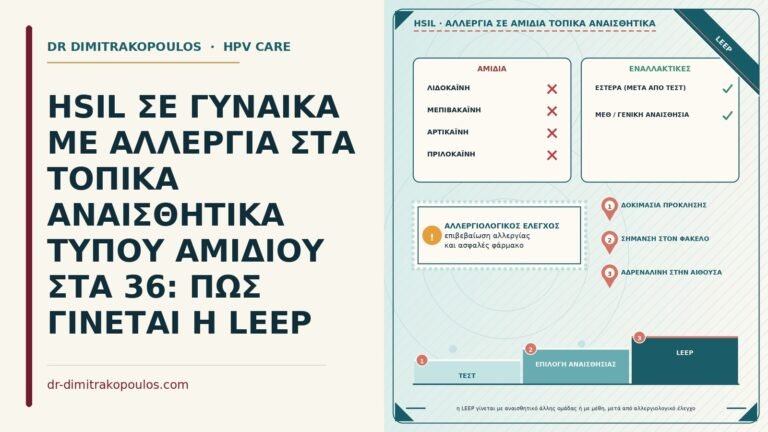 HSIL με αλλεργία σε τοπικά αναισθητικά
