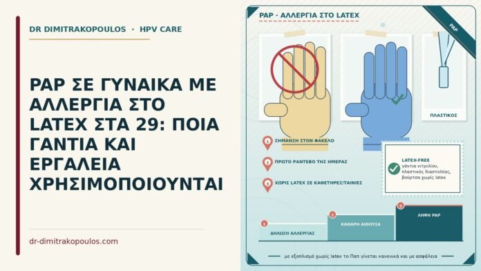 PAP ΣΕ ΓΥΝΑΙΚΑ ΜΕ ΑΛΛΕΡΓΙΑ ΣΤΟ LATEX ΣΤΑ 29: ΠΟΙΑ ΓΑΝΤΙΑ ΚΑΙ ΕΡΓΑΛΕΙΑ ΧΡΗΣΙΜΟΠΟΙΟΥΝΤΑΙ Παπ με αλλεργία στο latex