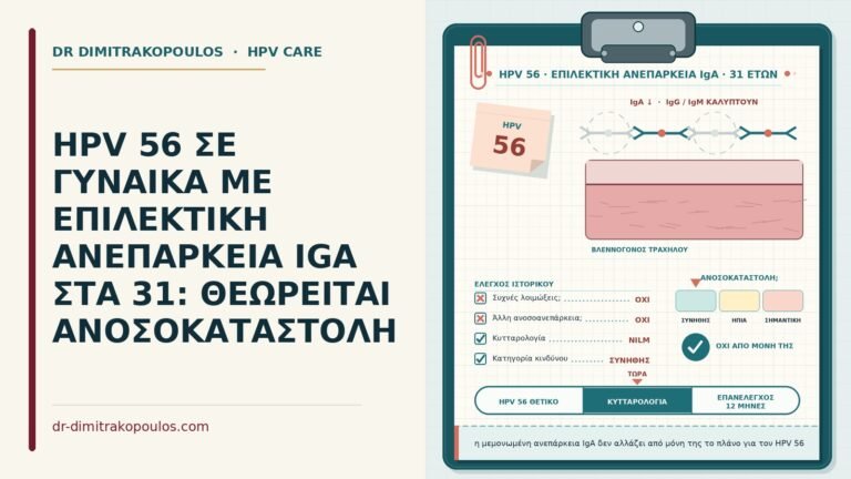HPV 56 με ανεπάρκεια IgA