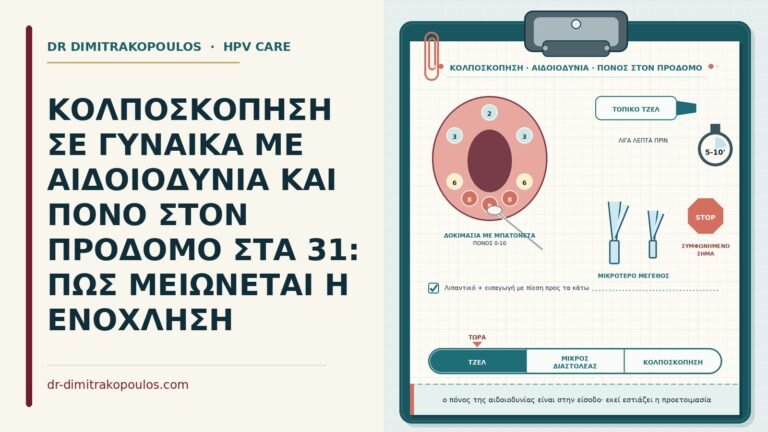 κολποσκόπηση με αιδοιοδυνία