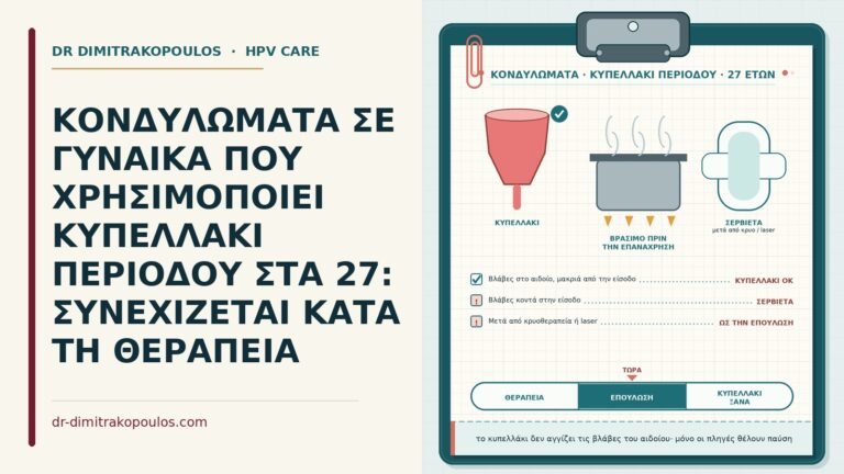 κονδυλώματα και κυπελλάκι περιόδου