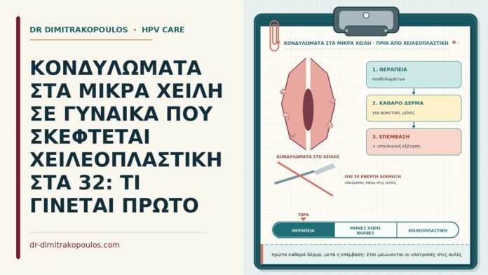 κονδυλώματα πριν από χειλεοπλαστική