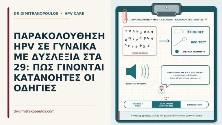 παρακολούθηση HPV με δυσλεξία