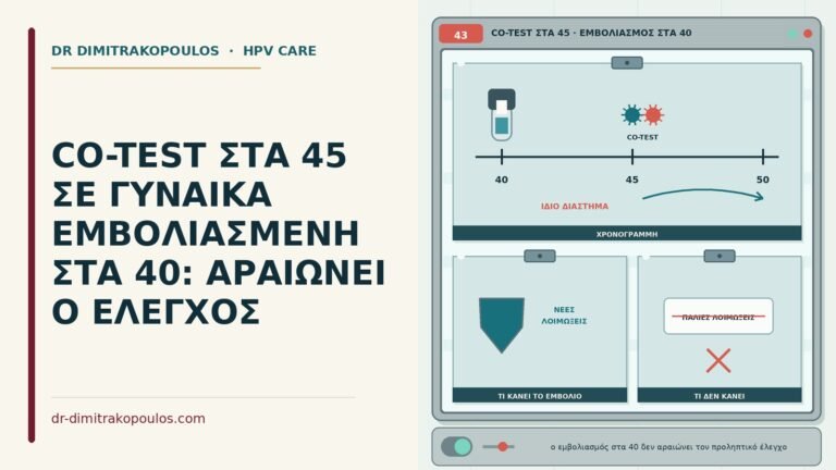 co-test μετά από εμβόλιο στα 40
