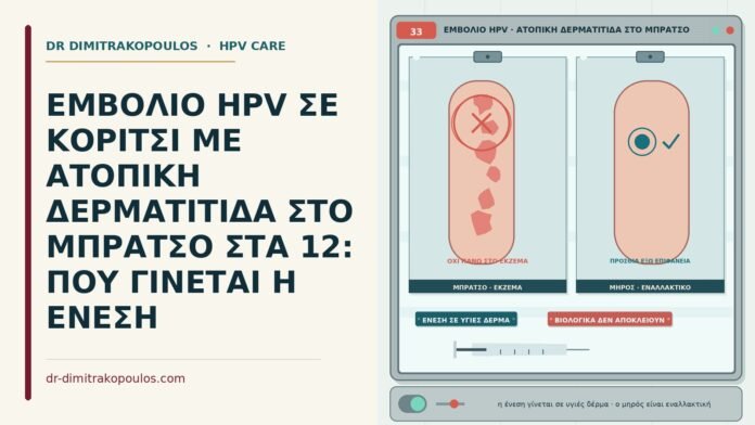 εμβόλιο HPV με ατοπική δερματίτιδα