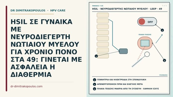 LEEP με νευροδιεγέρτη νωτιαίου μυελού