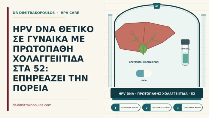 HPV DNA με πρωτοπαθή χολαγγειίτιδα