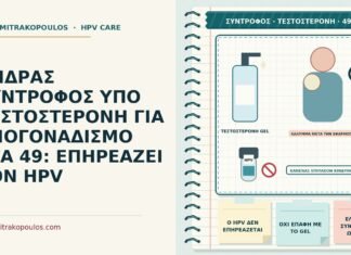 ΑΝΔΡΑΣ ΣΥΝΤΡΟΦΟΣ ΥΠΟ ΤΕΣΤΟΣΤΕΡΟΝΗ ΓΙΑ ΥΠΟΓΟΝΑΔΙΣΜΟ ΣΤΑ 49: ΕΠΗΡΕΑΖΕΙ ΤΟΝ HPV σύντροφος υπό τεστοστερόνη για υπογοναδισμό