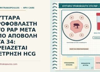 ΚΥΤΤΑΡΑ ΤΡΟΦΟΒΛΑΣΤΗ ΣΤΟ PAP ΜΕΤΑ ΑΠΟ ΑΠΟΒΟΛΗ ΣΤΑ 34: ΧΡΕΙΑΖΕΤΑΙ ΜΕΤΡΗΣΗ HCG κύτταρα τροφοβλάστη στο Παπ