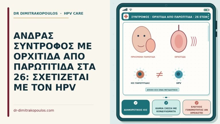 σύντροφος με ορχίτιδα από παρωτίτιδα