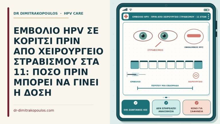 εμβόλιο HPV πριν από χειρουργείο στραβισμού