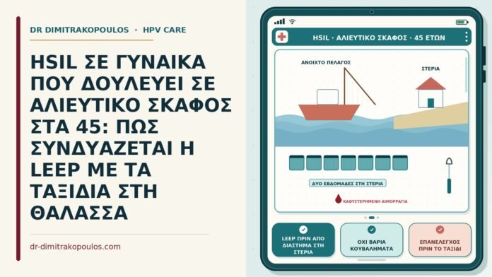 HSIL σε εργαζόμενη σε αλιευτικό σκάφος