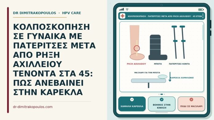 κολποσκόπηση με πατερίτσες