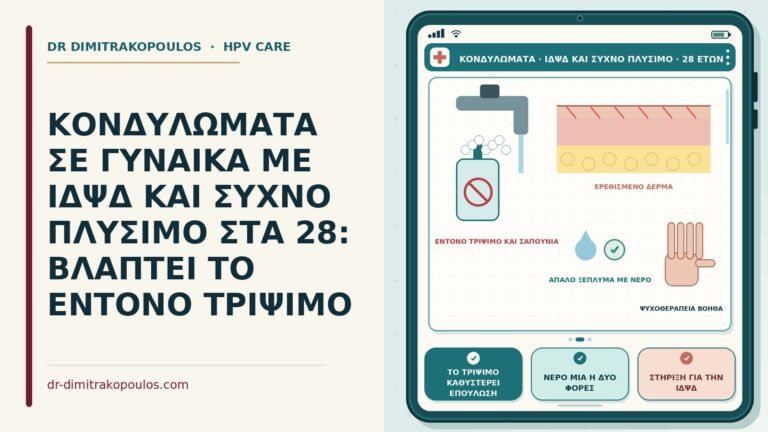 κονδυλώματα με ΙΔΨΔ και συχνό πλύσιμο