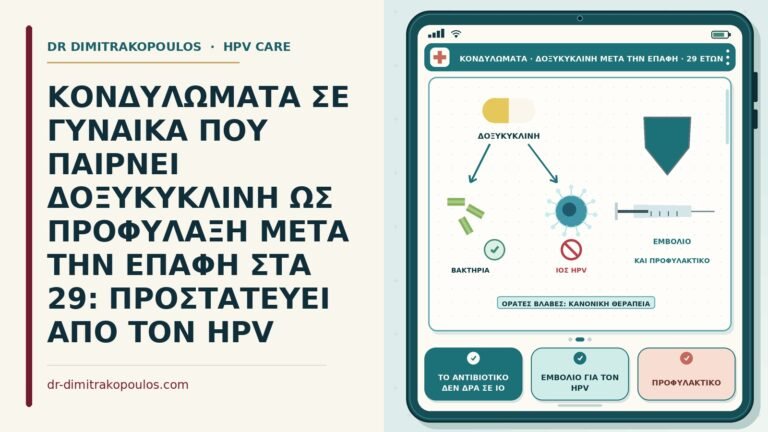 κονδυλώματα και δοξυκυκλίνη μετά την επαφή