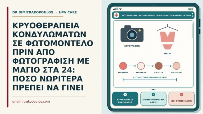κρυοθεραπεία πριν από φωτογράφιση