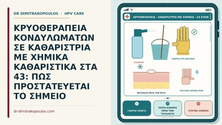 κρυοθεραπεία σε καθαρίστρια