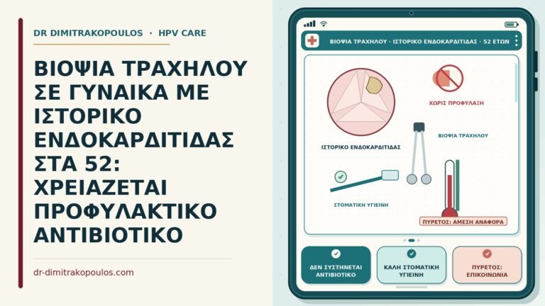 βιοψία τραχήλου με ιστορικό ενδοκαρδίτιδας