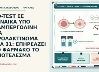 CO-TEST ΣΕ ΓΥΝΑΙΚΑ ΥΠΟ ΚΑΜΠΕΡΓΟΛΙΝΗ ΓΙΑ ΠΡΟΛΑΚΤΙΝΩΜΑ ΣΤΑ 31: ΕΠΗΡΕΑΖΕΙ ΤΟ ΦΑΡΜΑΚΟ ΤΟ ΑΠΟΤΕΛΕΣΜΑ co-test υπό καμπεργολίνη