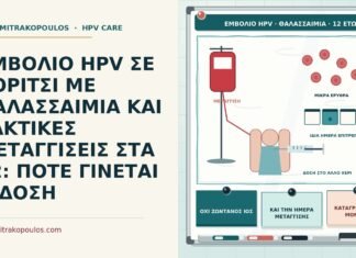 ΕΜΒΟΛΙΟ HPV ΣΕ ΚΟΡΙΤΣΙ ΜΕ ΘΑΛΑΣΣΑΙΜΙΑ ΚΑΙ ΤΑΚΤΙΚΕΣ ΜΕΤΑΓΓΙΣΕΙΣ ΣΤΑ 12: ΠΟΤΕ ΓΙΝΕΤΑΙ Η ΔΟΣΗ εμβόλιο HPV σε κορίτσι με θαλασσαιμία