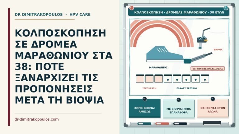 κολποσκόπηση σε δρομέα μαραθωνίου