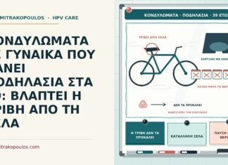 ΚΟΝΔΥΛΩΜΑΤΑ ΣΕ ΓΥΝΑΙΚΑ ΠΟΥ ΚΑΝΕΙ ΠΟΔΗΛΑΣΙΑ ΣΤΑ 39: ΒΛΑΠΤΕΙ Η ΤΡΙΒΗ ΑΠΟ ΤΗ ΣΕΛΑ κονδυλώματα και ποδηλασία