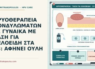 ΚΡΥΟΘΕΡΑΠΕΙΑ ΚΟΝΔΥΛΩΜΑΤΩΝ ΣΕ ΓΥΝΑΙΚΑ ΜΕ ΤΑΣΗ ΓΙΑ ΚΕΛΟΕΙΔΗ ΣΤΑ 33: ΑΦΗΝΕΙ ΟΥΛΗ κρυοθεραπεία με τάση για χηλοειδή
