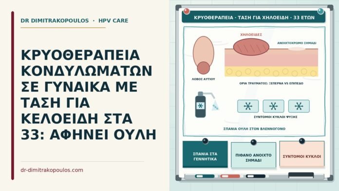 κρυοθεραπεία με τάση για χηλοειδή