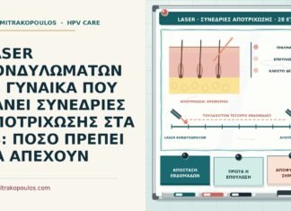 LASER ΚΟΝΔΥΛΩΜΑΤΩΝ ΣΕ ΓΥΝΑΙΚΑ ΠΟΥ ΚΑΝΕΙ ΣΥΝΕΔΡΙΕΣ ΑΠΟΤΡΙΧΩΣΗΣ ΣΤΑ 28: ΠΟΣΟ ΠΡΕΠΕΙ ΝΑ ΑΠΕΧΟΥΝ laser κονδυλωμάτων και συνεδρίες αποτρίχωσης