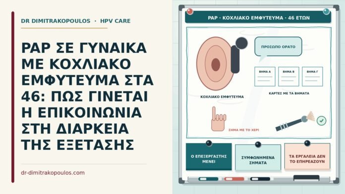 PAP ΣΕ ΓΥΝΑΙΚΑ ΜΕ ΚΟΧΛΙΑΚΟ ΕΜΦΥΤΕΥΜΑ ΣΤΑ 46: ΠΩΣ ΓΙΝΕΤΑΙ Η ΕΠΙΚΟΙΝΩΝΙΑ ΣΤΗ ΔΙΑΡΚΕΙΑ ΤΗΣ ΕΞΕΤΑΣΗΣ Παπ με κοχλιακό εμφύτευμα