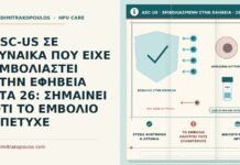 ASC-US ΣΕ ΓΥΝΑΙΚΑ ΠΟΥ ΕΙΧΕ ΕΜΒΟΛΙΑΣΤΕΙ ΣΤΗΝ ΕΦΗΒΕΙΑ ΣΤΑ 26: ΣΗΜΑΙΝΕΙ ΟΤΙ ΤΟ ΕΜΒΟΛΙΟ ΑΠΕΤΥΧΕ ASC-US μετά από εμβολιασμό στην εφηβεία