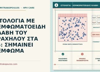 ΙΣΤΟΛΟΓΙΑ ΜΕ ΛΕΜΦΩΜΑΤΟΕΙΔΗ ΒΛΑΒΗ ΤΟΥ ΤΡΑΧΗΛΟΥ ΣΤΑ 35: ΣΗΜΑΙΝΕΙ ΛΕΜΦΩΜΑ λεμφωματοειδής βλάβη του τραχήλου