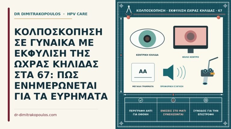 κολποσκόπηση με εκφύλιση ωχράς κηλίδας