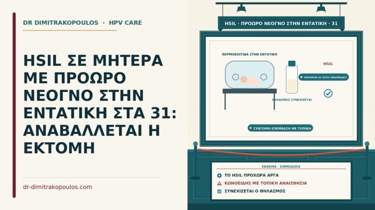HSIL σε μητέρα με πρόωρο νεογνό