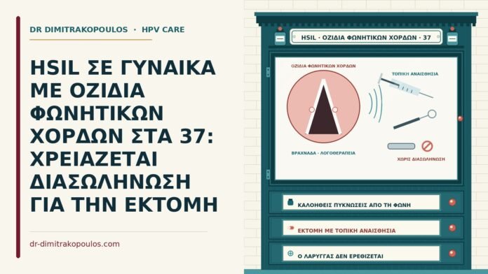 HSIL με οζίδια φωνητικών χορδών