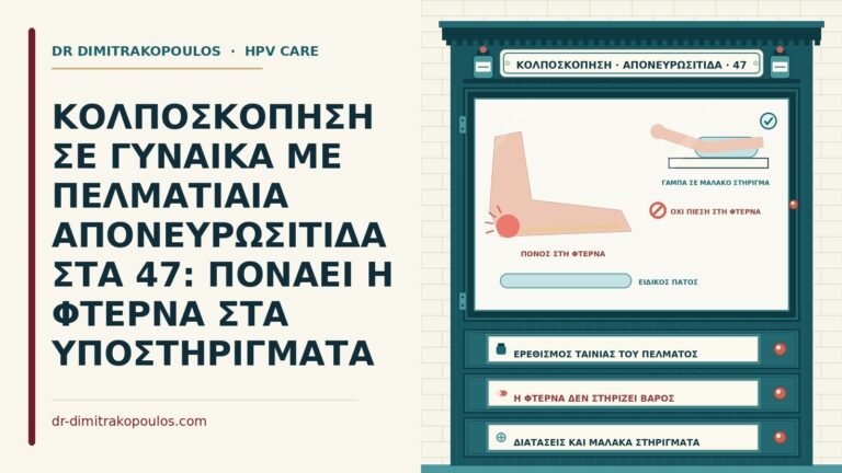 κολποσκόπηση με πελματιαία απονευρωσίτιδα