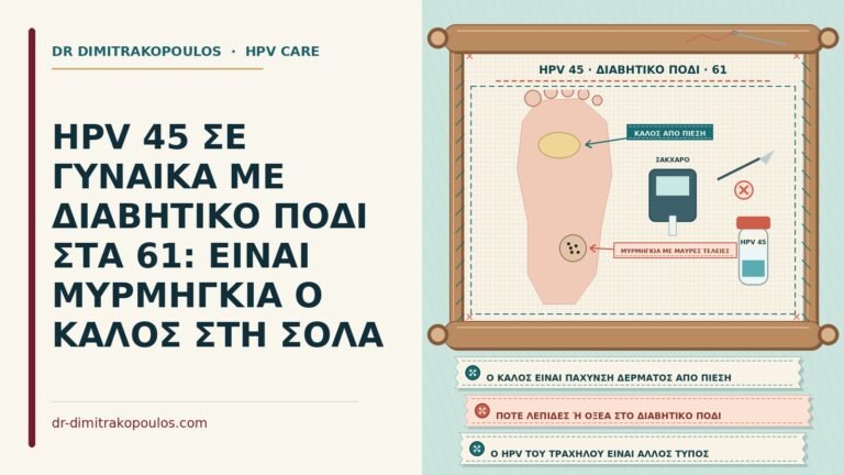 HPV 45 με διαβητικό πόδι