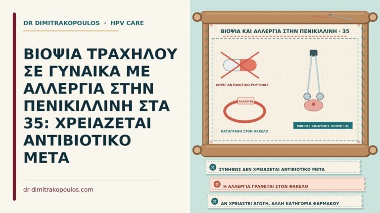 βιοψία τραχήλου με αλλεργία στην πενικιλλίνη