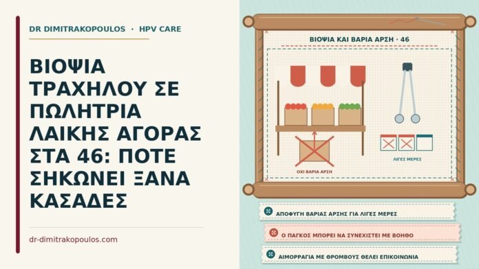 βιοψία τραχήλου σε πωλήτρια λαϊκής