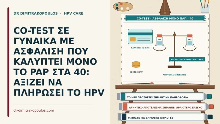 co-test όταν η ασφάλιση καλύπτει μόνο Παπ
