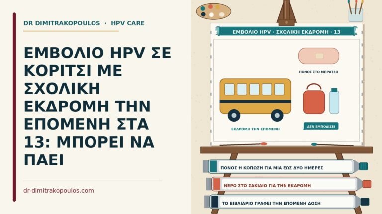 εμβόλιο HPV πριν από σχολική εκδρομή