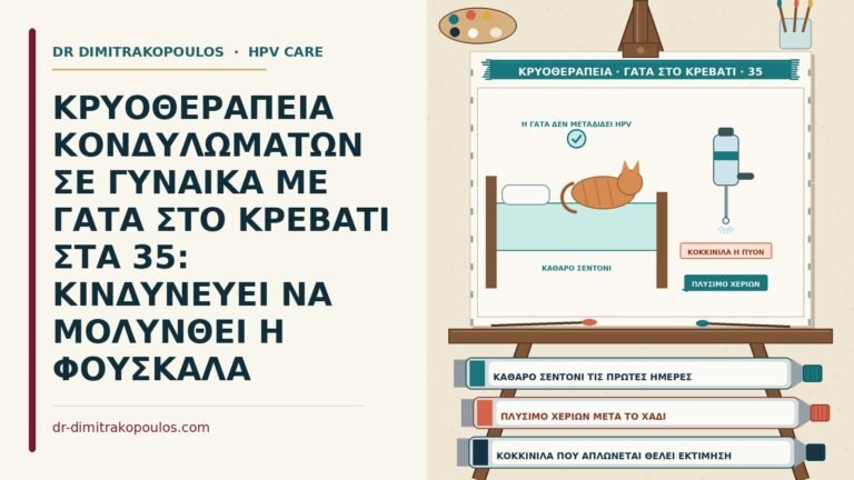 κρυοθεραπεία και γάτα στο κρεβάτι