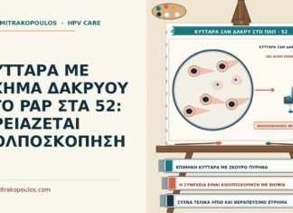 ΚΥΤΤΑΡΑ ΜΕ ΣΧΗΜΑ ΔΑΚΡΥΟΥ ΣΤΟ PAP ΣΤΑ 52: ΧΡΕΙΑΖΕΤΑΙ ΚΟΛΠΟΣΚΟΠΗΣΗ κύτταρα σε σχήμα δάκρυου στο Παπ