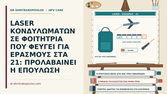 laser κονδυλωμάτων πριν από Erasmus