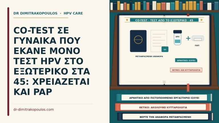 co-test μετά από μόνο τεστ HPV στο εξωτερικό